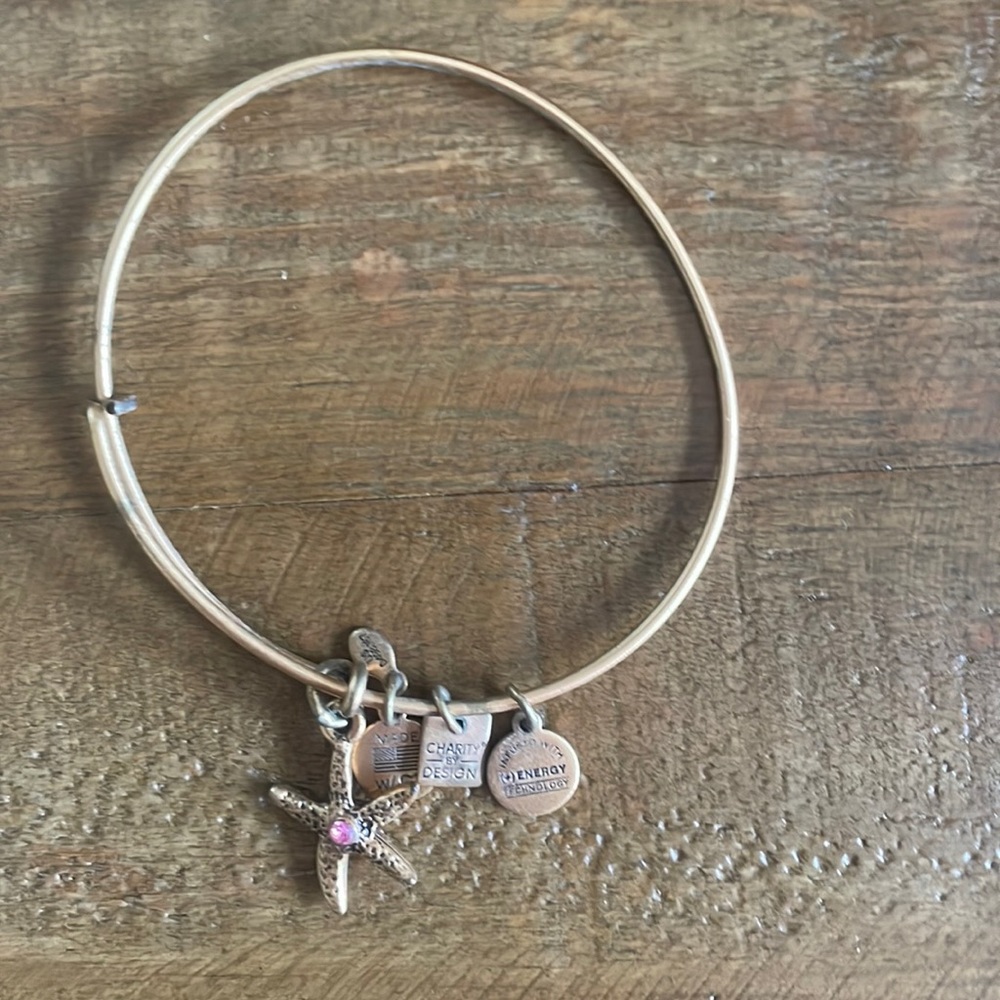 Alex and Ani gold starfish bangle.